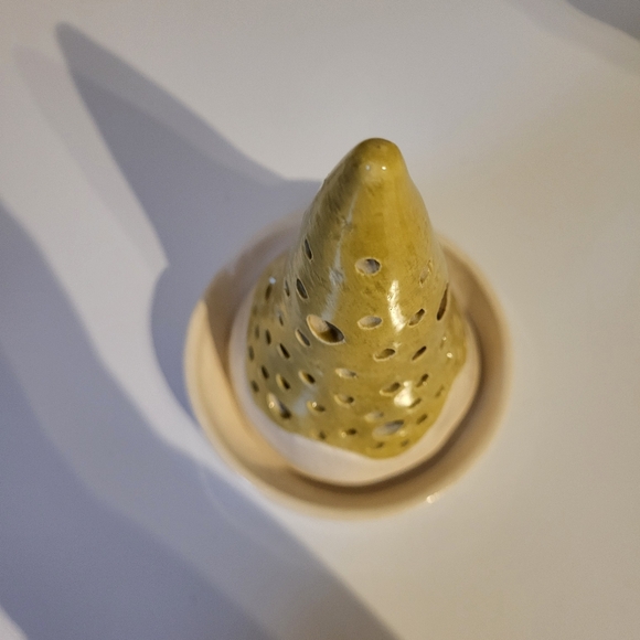 Mess Pottery Pine Tree Luminary with Underplate Candle Holder - Picture 3 of 16